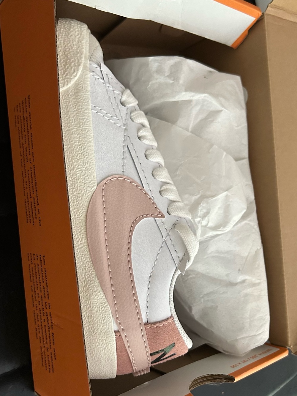 Nike Athletic Shoes Blazer Low 77 Jumbo,new in box, White and Pink Rose Whisper